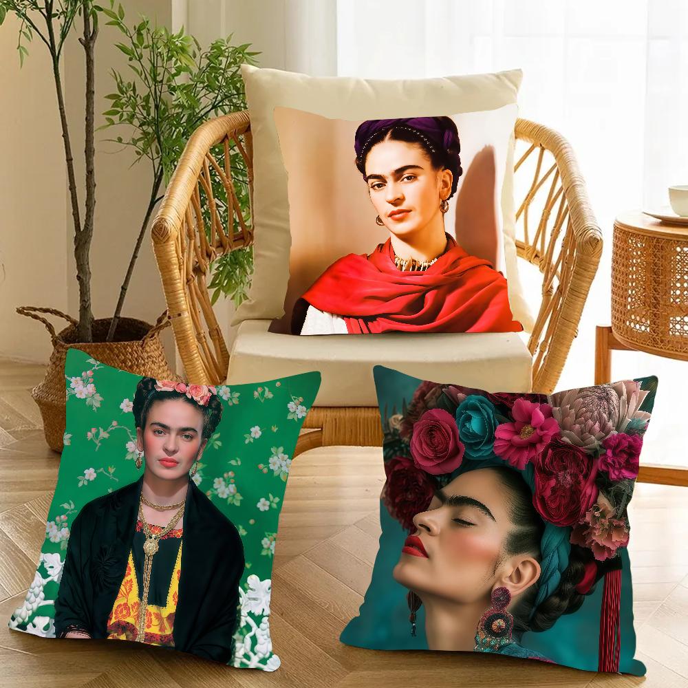 Cartoon F-Frida ART K-kahlo Pillow Case Applicable Space For Guest Rooms Interiors Cars Office House Decoration
