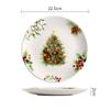 European Ceramic Tableware Christmas Plate Bowl Ceramic Cup Dish Steak Pasta Kitchen Tableware Dinner Plate Bowl XMAS Gift