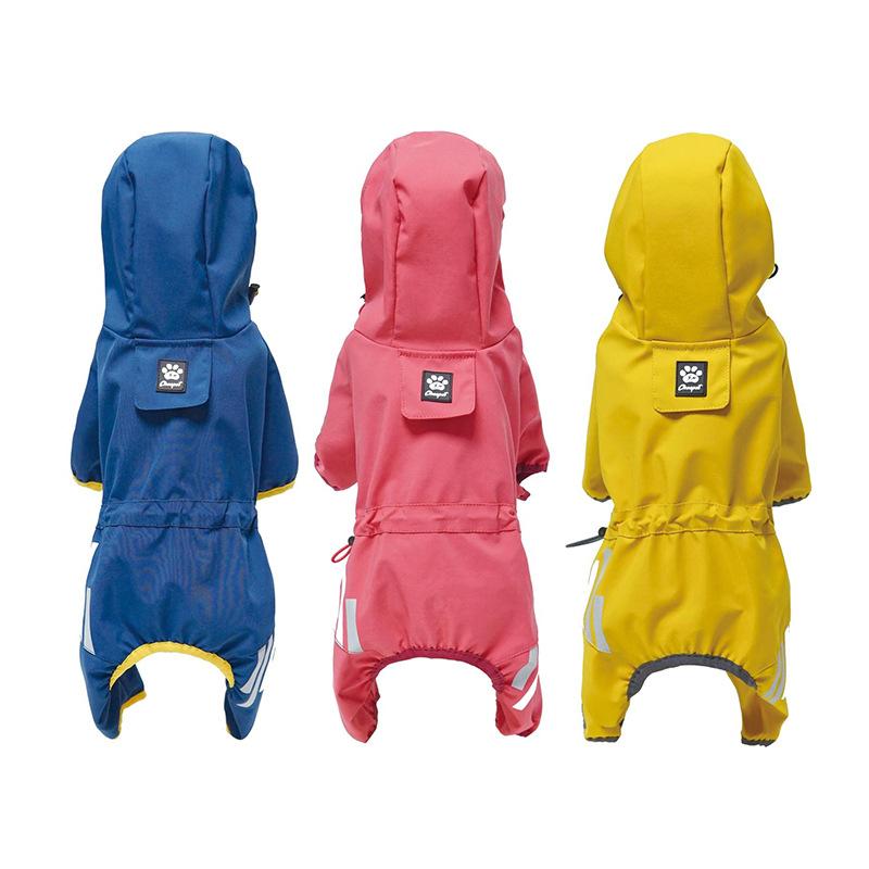 Waterproof Dog Raincoat Full Coverage 4 Legs Pet Jacket for Small Medium Dogs Teddy Bichon Pet Dog Clothes for Small Dogs