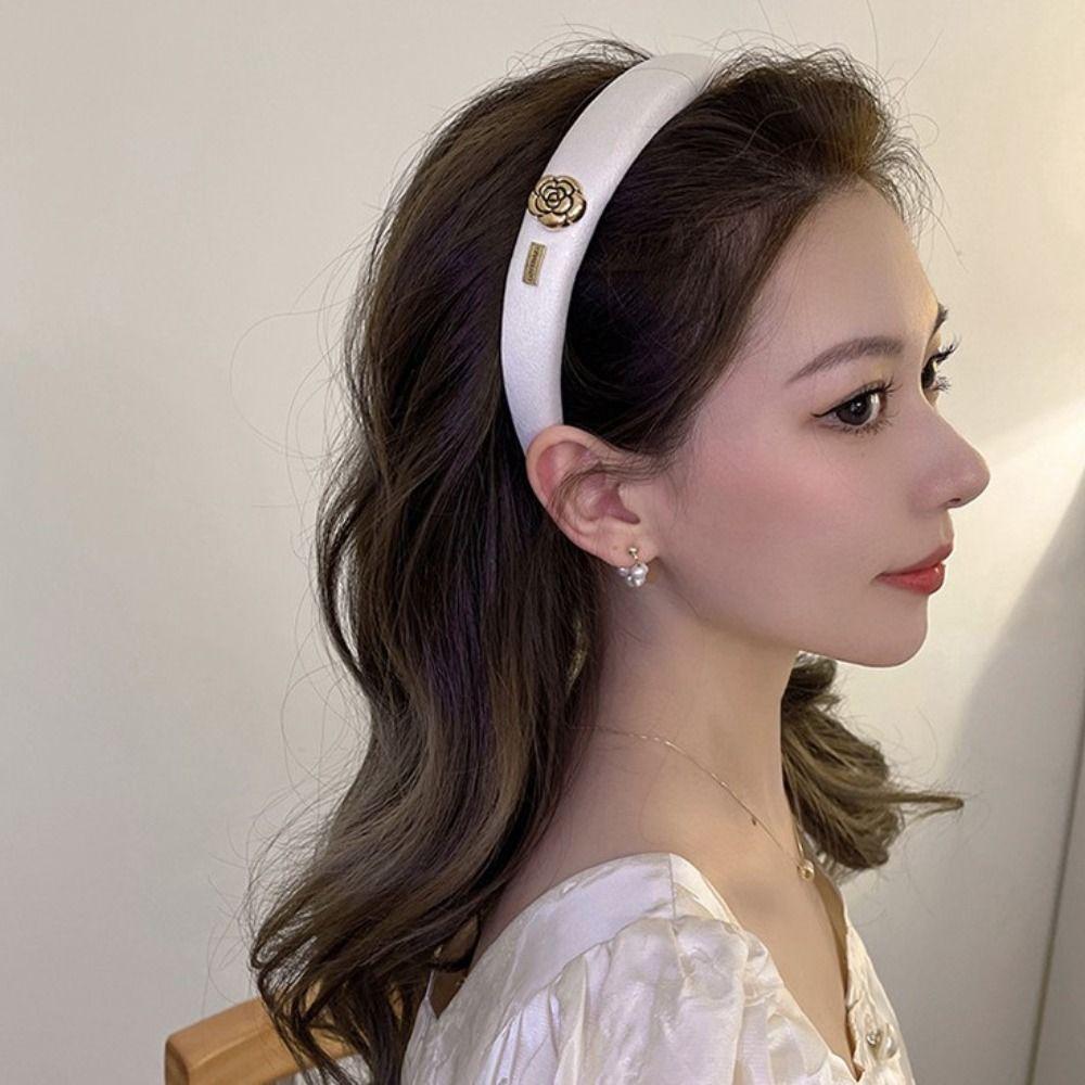 Headwear Exquisite Hepburn Style Hairband Hair Accessories Women Headband Retro Flower Hair Hoop