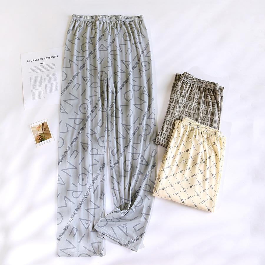 Men's 2024 Double Pocket Cotton Pajama Pants - Lightweight, Casual, Spring/Autumn Wear