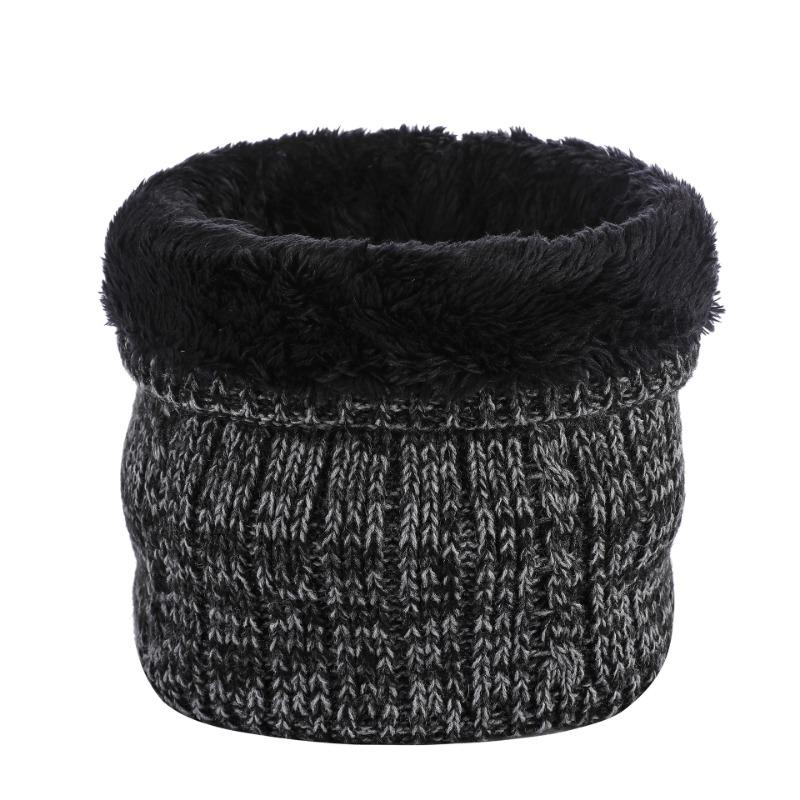 Autumn and Winter Double-layer Velvet Scarf Solid Color Outdoor Couple Riding Warm Neck Cover Neck Cover