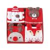 Festive Red Christmas Cartoon Socks Gift Box for Women - Mid-Calf, Cute & Versatile, Autumn/Winter.