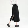 TERRE BLEUE Women's Versatile Slit Midi Skirt