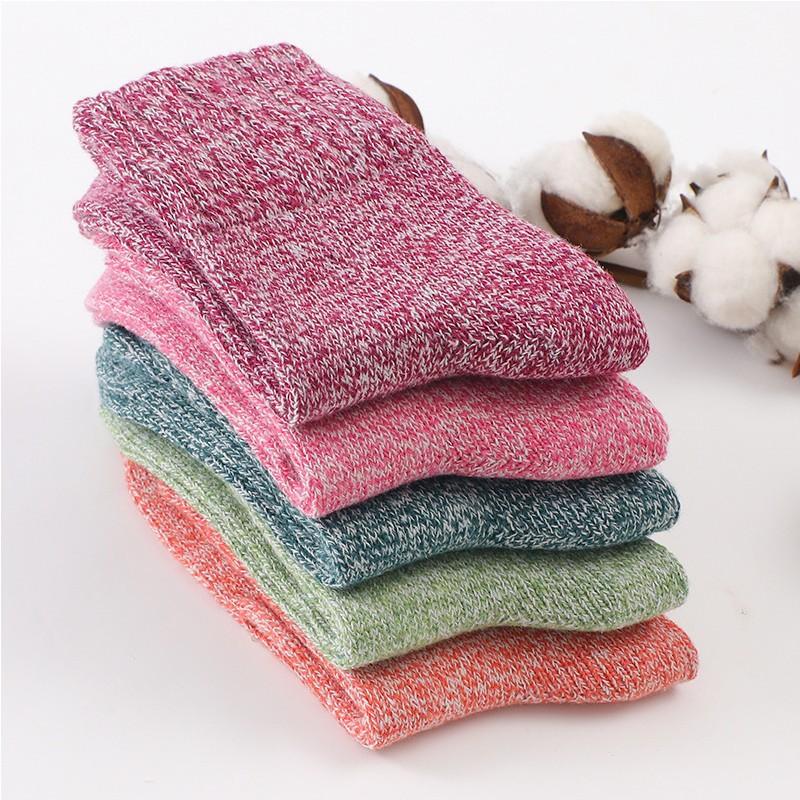 10 Pairs Autumn Winter Women Solid Color  Socks Blended Cotton Sock of Korean Style Fashionable Breathable Casual Sports Mid  Socks