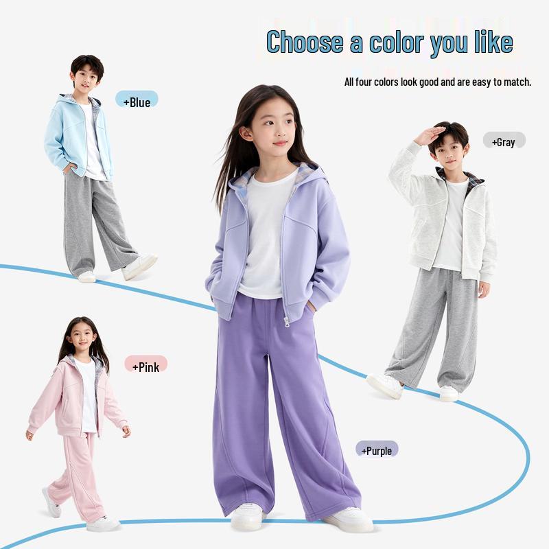 Hello Kitty Girls' Autumn Casual Hoodie and Pants Set