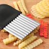 Stainless Steel Corrugated Potato Slicer Wavy Cutter for Vegetables Fruits Chips Carrots Potatoes Kitchen Cutting Tool