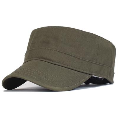 Solide Baumwolle Militär Caps Männer Frauen Casual Cadet Armee Kappe Einzigartiges Design Vintage Flat Top Hut Baseball Kappe Vier Jahreszeiten