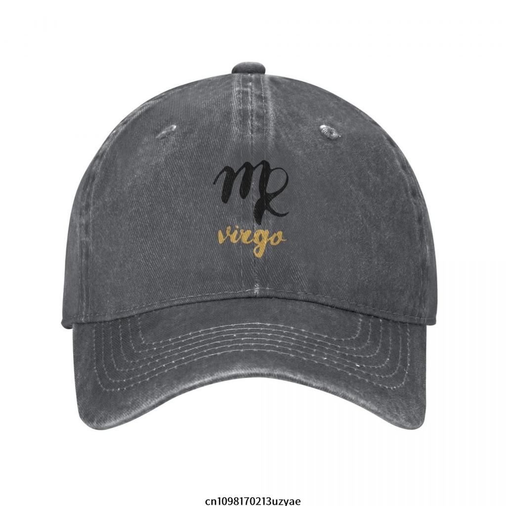 Zodiac Sign Virgo Fashion Unisex Cotton Baseball Cap Classic Adult Adjustable Denim Hat