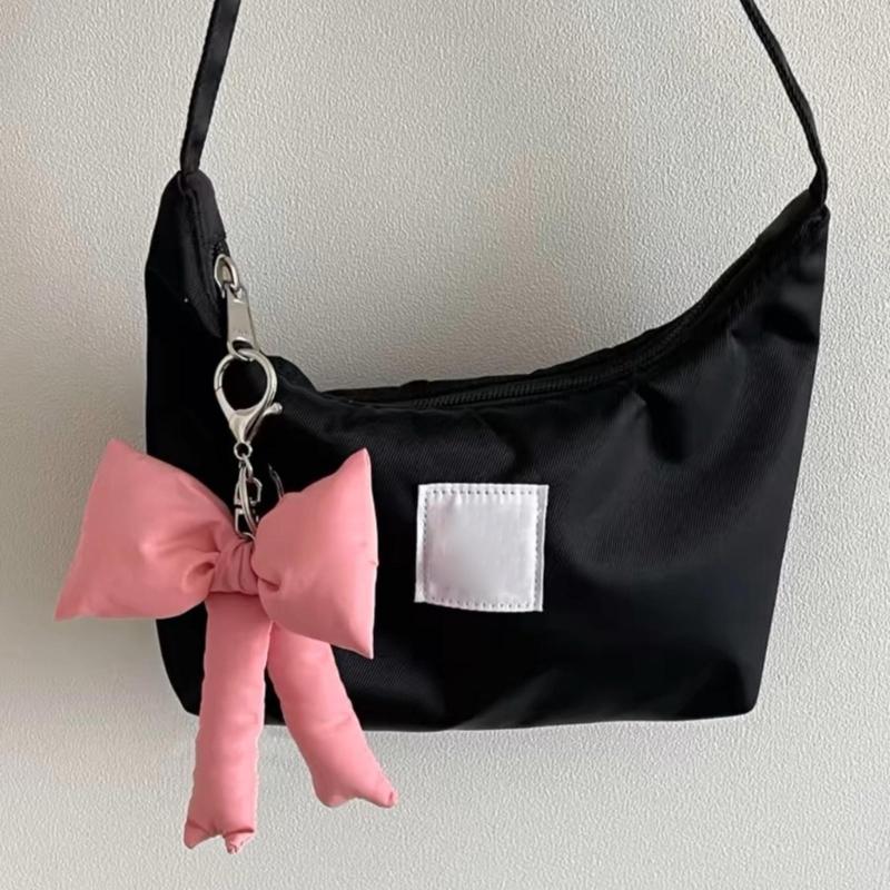 Practical Bowknot Keyring Mobile Phone Accessory Pendant Cute Backpack Decorations Soft Bag Charm for Handbag Wallet Car