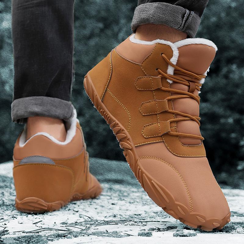 Fashion Male female couple Snow Boots Warm Fur Shoes Non Slip Outdoor Trekking Thermal Minimalist Ankle Boots for Autumn Winter