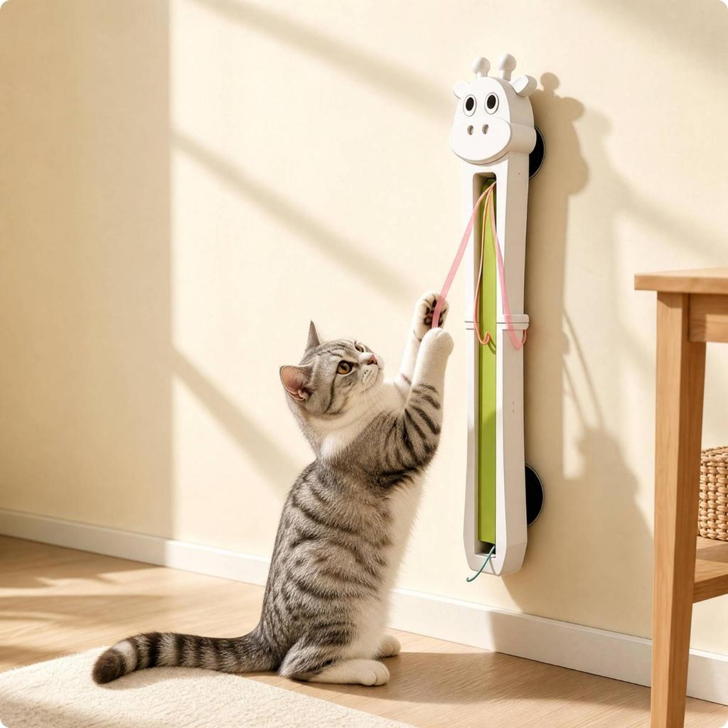 Cat Toy with Moving Rope Easy to Install for Cats