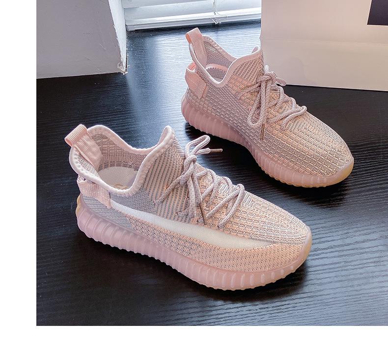 Women's Flyknit Korean-Style Spring 2026 Breathable Fashion Running Shoes