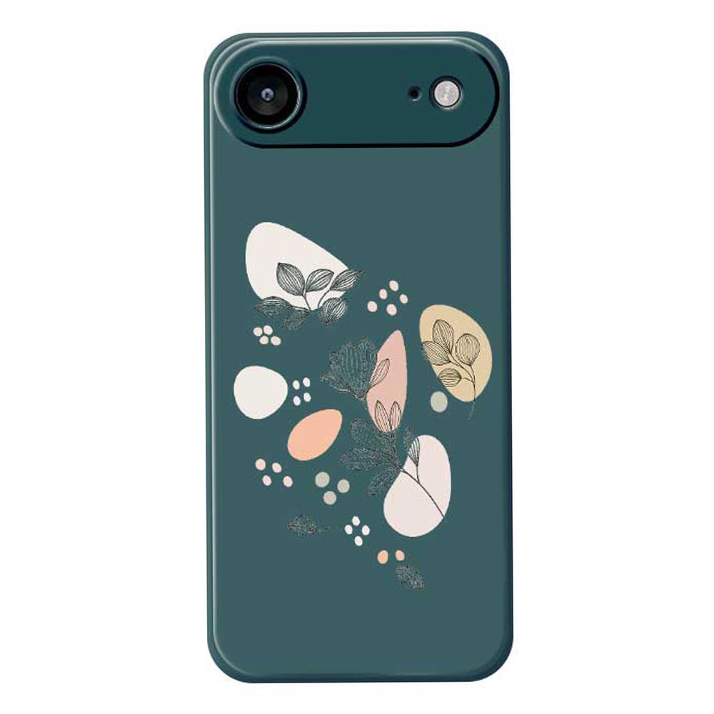 For iPhone 17 Air Case Sketch Leaves Pattern Printing Straight Edge TPU Phone Back Cover