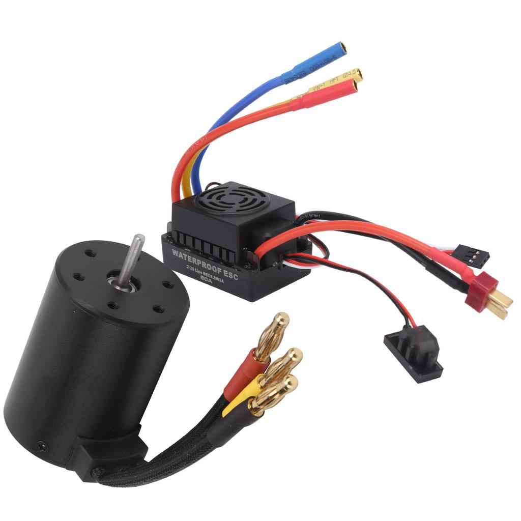 Waterproof 3650 4500KV Brushless Motor 60A Brushless ESC Combo Set for 1 8 1 10 RC Car