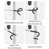 Lightweight Tent Hook Easy To Carry & Install Hook Long Service Tent Hook Slip Resistant Tent Hook 4pcs/set for Campers