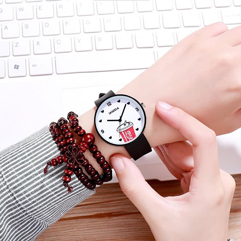 Jelly Boys And Girls Retro Harajuku Hipster Simple Dial Fashion Watch Candy Color Trendy Literary Watch