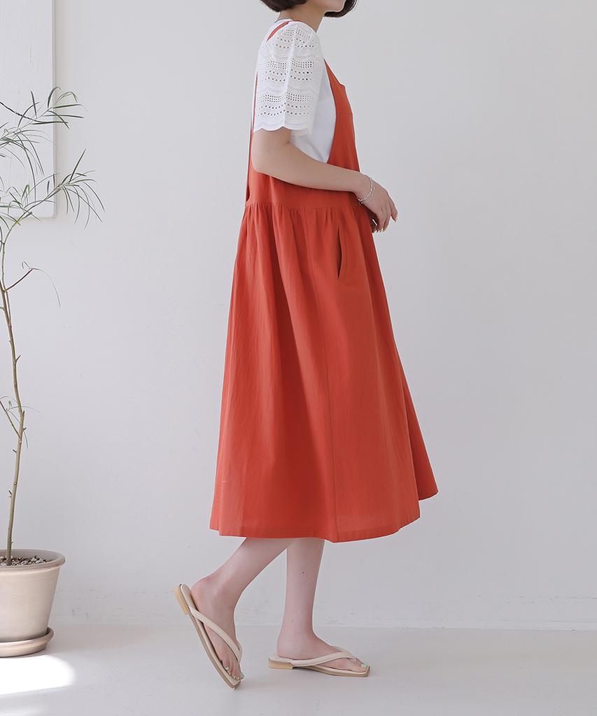 Ppaeppae Loose Fit Suspender Pocket Bustier Dress
