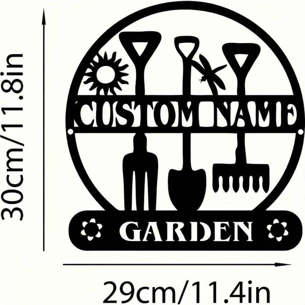 Personalized Metal Family Name Sign, Rustic Wall Decor for Garden Patio Farmhouse, Vintage Housewarming Gift
