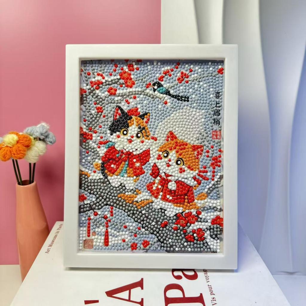 Children'S Diamond Painting Framed Handmade Diy Material Bag Sanrio Diamond Paste Painting Concentration Toy