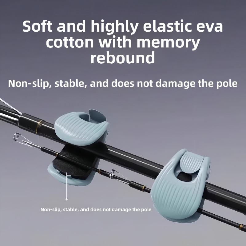 Zwei Positionen Einstellbares Angelruten-Bindegerät, Fester Clip, Multifunktionales Aufbewahrungswunder, Clip-Schutzstange