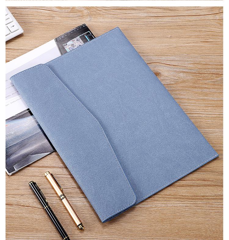 A4 Waterproof File Folder with Magnetic Buckle - Large Capacity Business Office Bag, Logo Customizable