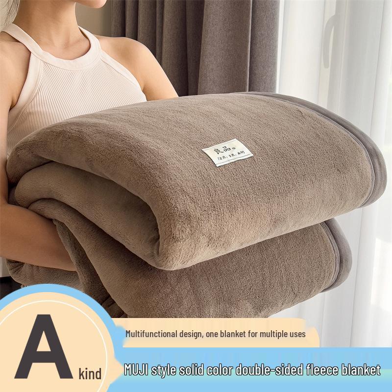 

Двустороннее толстое бархатное одеяло-шаль - Зимний коралловый флис фланель 230x250cm Dual-use