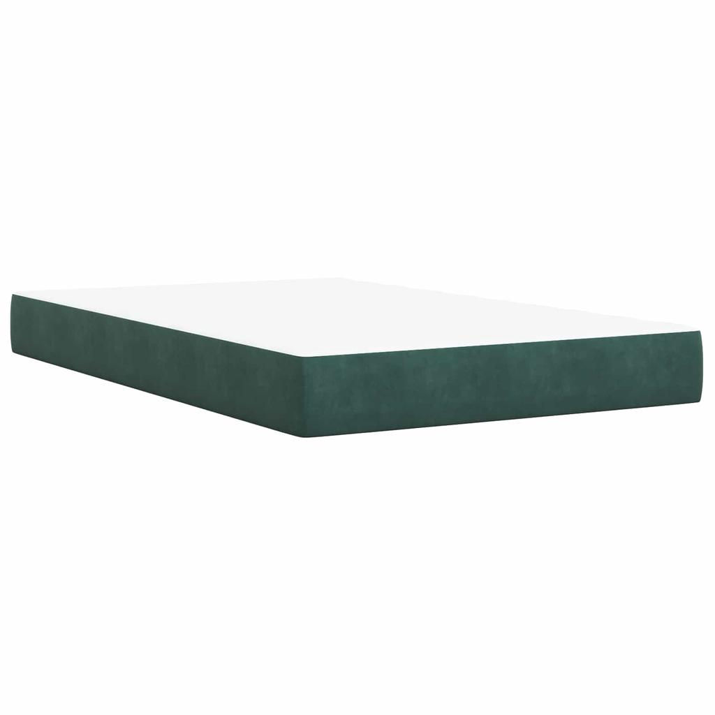Boxspring Bed with Mattress Dark Green 120 x 190 cm Velvet