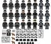 24 Building Block Minifigures Black Swat Special Forces Riot Military Scene Boy Toy Pyp
