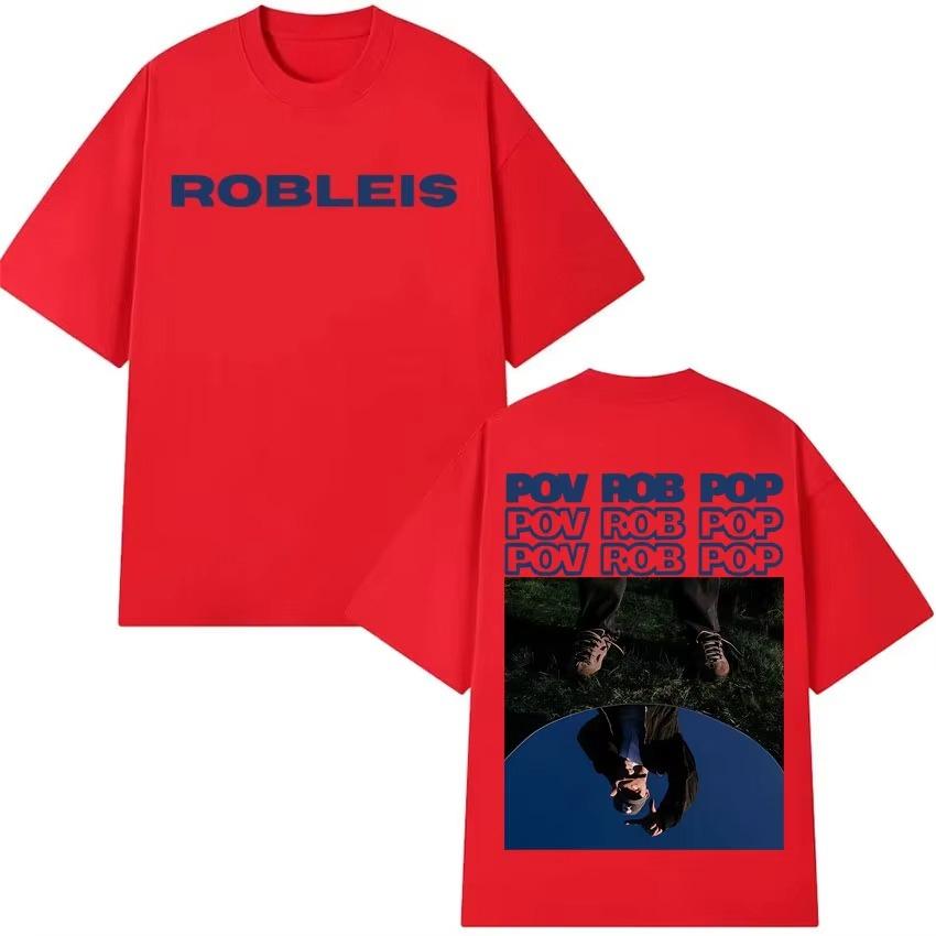 Singer Robleis Pop Music Graphics 2026 Spring Summer Hip Hop Unisex Fashion Tshirts Casual Pure Cotton Gothic Streetwear