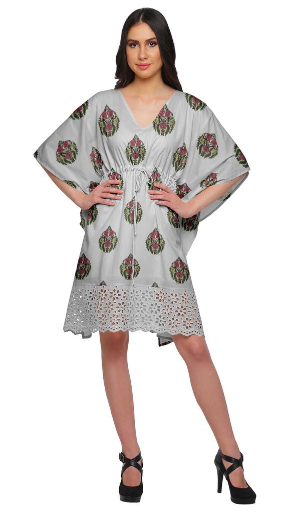 Moomaya Short Caftan Cover Up Dress Printed Women Kaftan Beachwear Cover Up