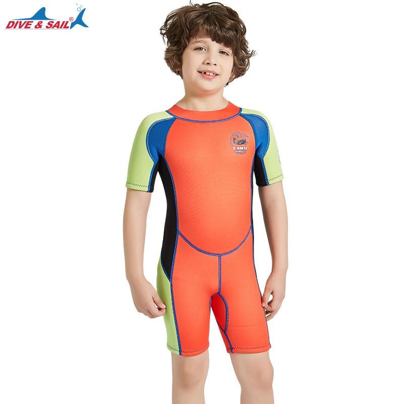 2.5mm Kids Full Wetsuit Snorkeling Swimming Dive Suit Boys Thermal UV Protection