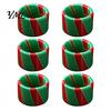 Christmas Party Table Settings 6Pcs Napkin Rings, Red And Green Decorative Holders, Gift for Hostess Reusable Festive Bands Holiday Dinner Decoration