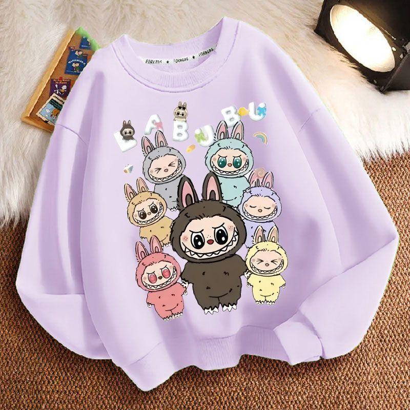 Niedliche Kinder-Hoodies, Rundhals-Langarm-Lockere und lässige Hoodies für Jungen und Mädchen für Frühling und Herbst