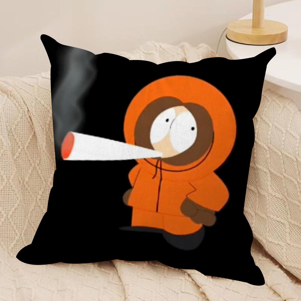 Funny Anime S-Souths P-Park Cushion Cover Soft Plush Double-Sided Printed Sofa Pillow Cushion Cover | Cozy All-Season Decor Gift