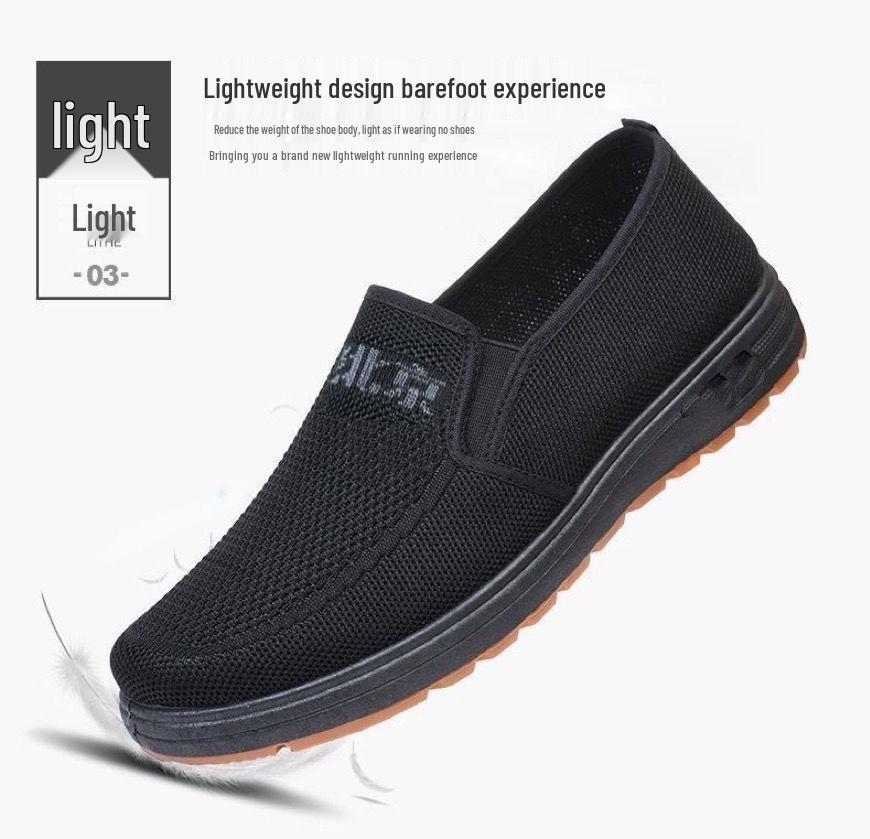 Men's Breathable Non-Slip Soft Sole Casual Shoes for Middle-Aged and Elderly