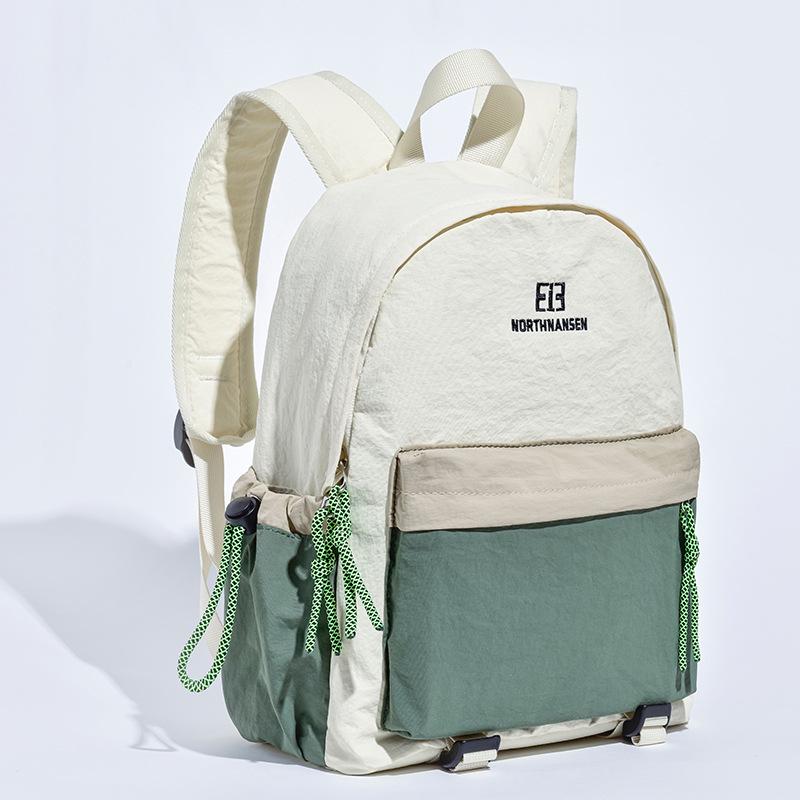 Korean Style Color Block Lightweight Large Capacity Casual Backpack for Outdoor Travel and Hiking