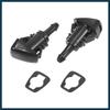 Front Windshield Wiper Nozzles for Chrysler Town Country for Dodge Grand Caravan with Gaskets - Pack of 2 Black Automotive Parts