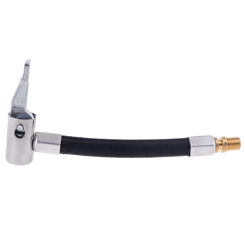 Upgraded Inflator Pump Hose Adapter with Locking Air Tyre Tire Chuck Flexible