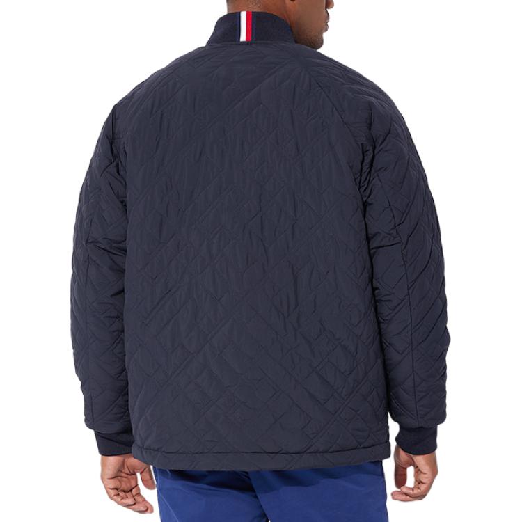 Tommy Hilfiger Monogram Quilted Bomber Jacket Men Jackets Navy-Blue MW0MW27693-DW5