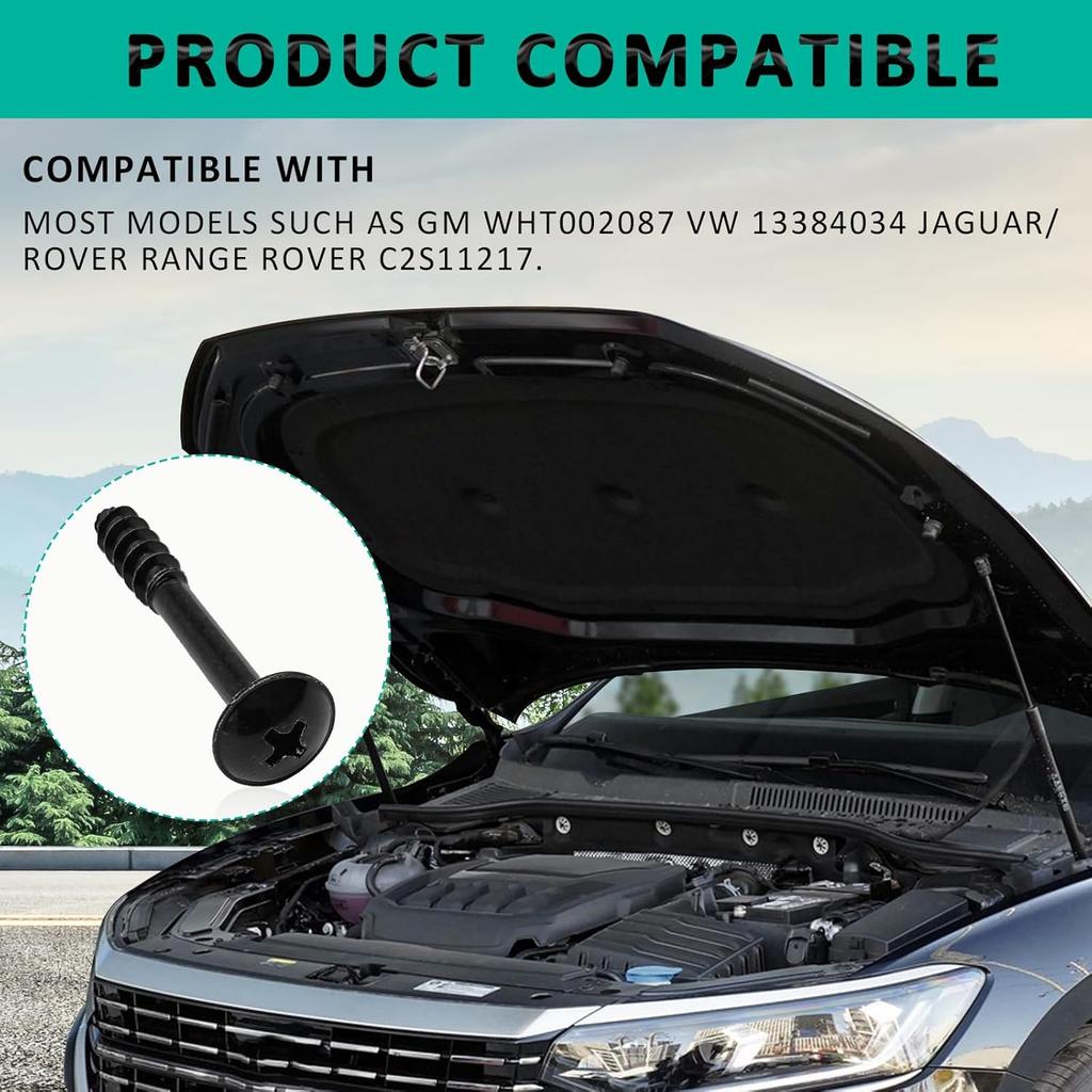 4PCS BAS01004 Air Filter Box Screw, Air Box Cleaner Screw Compatible with VW 13384034 GM WHT002087 Jaguar/Range Rover C2S11217