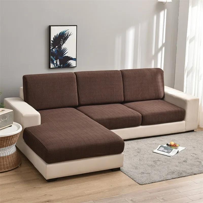 Jacquard Sofa Seat Cushion Cover Stretch Washable Removable Slipcover Sofa Cover Sofa Slipcovers Furniture Protector L-Shaped
