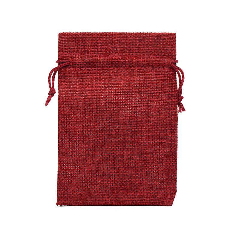 10Pcs/Lot Drawstring Natural Burlap Bag Jute Gift Bags Multi Size Jewelry Packaging Wedding Bags with Candy Bag Wholesales