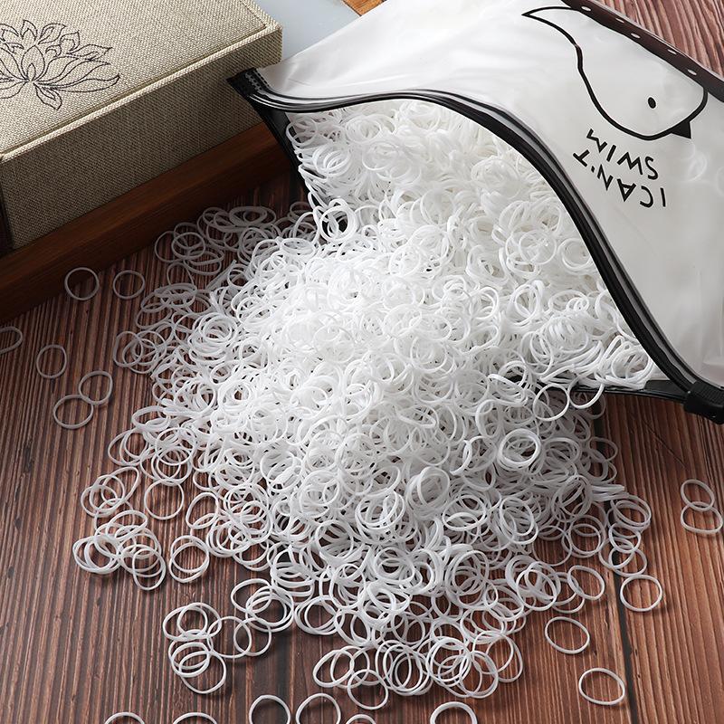 1000 Pcs Colorful Disposable Elastic Hair Ties for Girls – Soft Rubber Ponytail Holders for Kids, Bulk Hair Accessories
