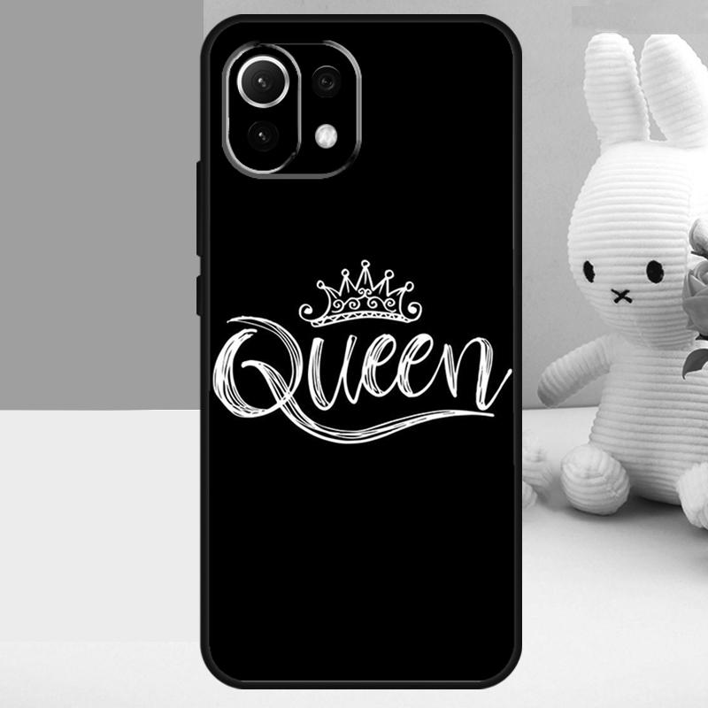 Cute King Queen Crown Case For Xiaomi 15 Ultra 14 13 15T 13T 14T Pro 17 Pro Max POCO F7 X7 Pro X5 X6 F5 F6 Funda
