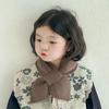 Kids Winter Warm Scarves Children Girl Woolen Knit Short Cross Neck Covers Snood Solid Color Outdoor Windproof Neckerchief