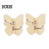 Hair Tie Holder Hook Rotating Butterfly Adhesive Wall Hooks, 3-Prong No-Drill Swivel Hangers, with Key Adjustable Angle Space-Saving Hook, for