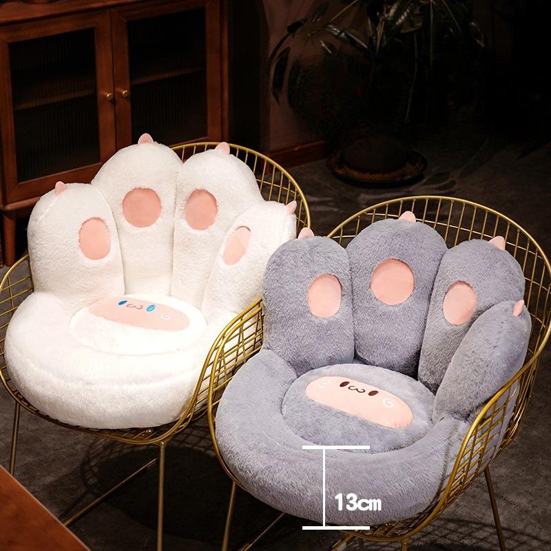 Thick Warm Floor Sofa Cushions PuTuan Cushion Floor Lazy Sofa Household Plush Tatami Waist Cushions Seat Cushion Cat Paw Shape