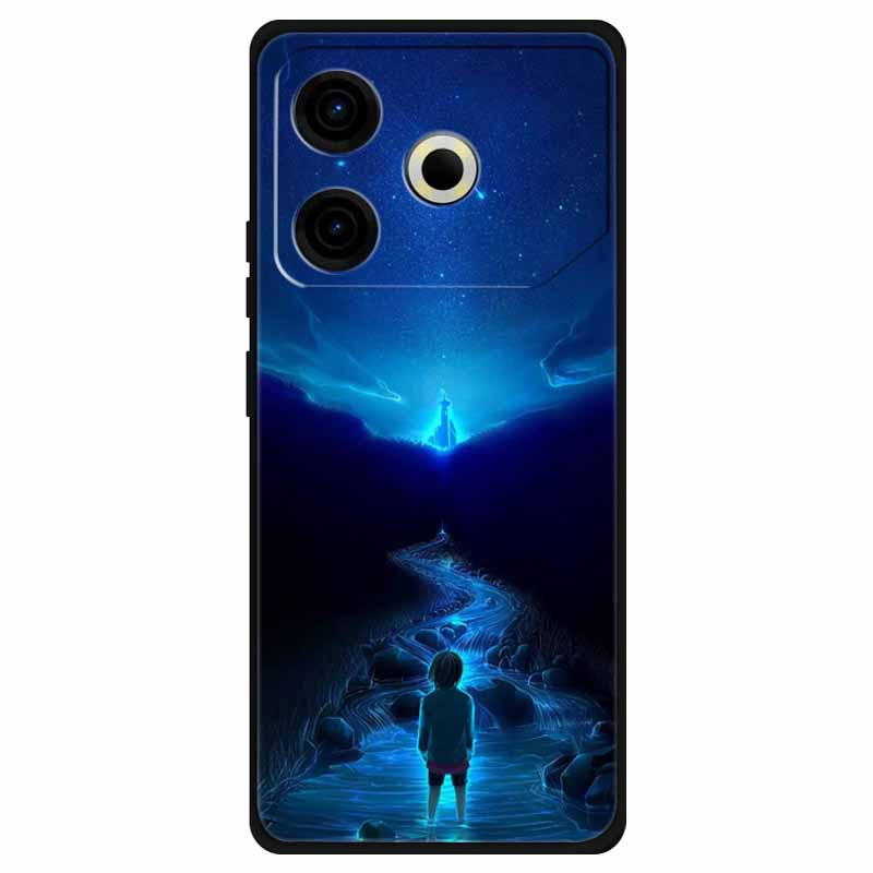 For Tecno Pova 6 Neo Case Silicone Soft Flower Space Fashion Cover For Tecno Phantom X2 Pro Cases Landscape Paint Covers Cute