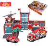 MOC Serie Ciudad Modelo de Estación de Bomberos Bloques de Construcción Camión Helicóptero Bombero Ladrillos Ciudad Juguete Educativo Regalo DIY